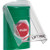 SS2121NT-EN STI Green Indoor Only Flush or Surface Turn-to-Reset Stopper Station with No Text Label English