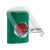 SS2128NT-EN STI Green Indoor Only Flush or Surface Pneumatic (Illuminated) Stopper Station with No Text Label English