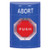 SS2409AB-EN STI Blue No Cover Turn-to-Reset (Illuminated) Stopper Station with ABORT Label English