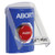 SS2421AB-EN STI Blue Indoor Only Flush or Surface Turn-to-Reset Stopper Station with ABORT Label English
