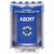 SS2470AB-EN STI Blue Indoor/Outdoor Surface Key-to-Reset Stopper Station with ABORT Label English