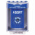 SS2480AB-EN STI Blue Indoor/Outdoor Surface w/ Horn Key-to-Reset Stopper Station with ABORT Label English