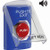 SS24A1PX-EN STI Blue Indoor Only Flush or Surface w/ Horn Turn-to-Reset Stopper Station with PUSH TO EXIT Label English