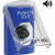 SS24A3PX-EN STI Blue Indoor Only Flush or Surface w/ Horn Key-to-Activate Stopper Station with PUSH TO EXIT Label English