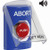 SS24A4AB-EN STI Blue Indoor Only Flush or Surface w/ Horn Momentary Stopper Station with ABORT Label English