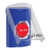 SS2422NT-EN STI Blue Indoor Only Flush or Surface Key-to-Reset (Illuminated) Stopper Station with No Text Label English