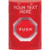 SS2005ZA-EN STI Red No Cover Momentary (Illuminated) Stopper Station with Non-Returnable Custom Text Label English