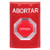 SS2005AB-ES STI Red No Cover Momentary (Illuminated) Stopper Station with ABORT Label Spanish