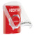 SS2022AB-ES STI Red Indoor Only Flush or Surface Key-to-Reset (Illuminated) Stopper Station with ABORT Label Spanish