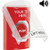 SS20A4ZA-EN STI Red Indoor Only Flush or Surface w/ Horn Momentary Stopper Station with Non-Returnable Custom Text Label English