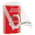 SS2024EX-ES STI Red Indoor Only Flush or Surface Momentary Stopper Station with EMERGENCY EXIT Label Spanish