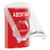 SS2029AB-ES STI Red Indoor Only Flush or Surface Turn-to-Reset (Illuminated) Stopper Station with ABORT Label Spanish