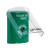 SS2120ZA-EN STI Green Indoor Only Flush or Surface Key-to-Reset Stopper Station with Non-Returnable Custom Text Label English