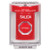 SS2038XT-ES STI Red Indoor/Outdoor Flush Pneumatic (Illuminated) Stopper Station with EXIT Label Spanish