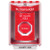 SS2085ZA-ES STI Red Indoor/Outdoor Surface w/ Horn Momentary (Illuminated) Stopper Station with Non-Returnable Custom Text Label Spanish