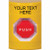 SS2202ZA-EN STI Yellow No Cover Key-to-Reset (Illuminated) Stopper Station with Non-Returnable Custom Text Label English