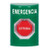 SS2108EM-ES STI Green No Cover Pneumatic (Illuminated) Stopper Station with EMERGENCY Label Spanish