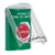 SS2121PS-ES STI Green Indoor Only Flush or Surface Turn-to-Reset Stopper Station with FUEL PUMP SHUT DOWN Label Spanish
