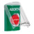 SS2122AB-ES STI Green Indoor Only Flush or Surface Key-to-Reset (Illuminated) Stopper Station with ABORT Label Spanish
