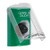 SS2123LD-ES STI Green Indoor Only Flush or Surface Key-to-Activate Stopper Station with LOCKDOWN Label Spanish
