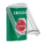 SS2124EM-ES STI Green Indoor Only Flush or Surface Momentary Stopper Station with EMERGENCY Label Spanish