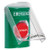 SS2129EM-ES STI Green Indoor Only Flush or Surface Turn-to-Reset (Illuminated) Stopper Station with EMERGENCY Label Spanish