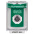 SS2133HV-ES STI Green Indoor/Outdoor Flush Key-to-Activate Stopper Station with HVAC SHUT DOWN Label Spanish