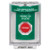 SS2134LD-ES STI Green Indoor/Outdoor Flush Momentary Stopper Station with LOCKDOWN Label Spanish