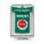 SS2144EM-ES STI Green Indoor/Outdoor Flush w/ Horn Momentary Stopper Station with EMERGENCY Label Spanish