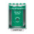 SS2170LD-ES STI Green Indoor/Outdoor Surface Key-to-Reset Stopper Station with LOCKDOWN Label Spanish