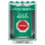 SS2174EX-ES STI Green Indoor/Outdoor Surface Momentary Stopper Station with EMERGENCY EXIT Label Spanish
