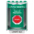 SS2179ES-ES STI Green Indoor/Outdoor Surface Turn-to-Reset (Illuminated) Stopper Station with EMERGENCY STOP Label Spanish