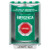 SS2181EM-ES STI Green Indoor/Outdoor Surface w/ Horn Turn-to-Reset Stopper Station with EMERGENCY Label Spanish