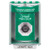 SS2183PX-ES STI Green Indoor/Outdoor Surface w/ Horn Key-to-Activate Stopper Station with PUSH TO EXIT Label Spanish