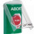 SS21A4AB-ES STI Green Indoor Only Flush or Surface w/ Horn Momentary Stopper Station with ABORT Label Spanish