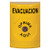 SS2200EV-ES STI Yellow No Cover Key-to-Reset Stopper Station with EVACUATION Label Spanish