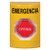 SS2202EM-ES STI Yellow No Cover Key-to-Reset (Illuminated) Stopper Station with EMERGENCY Label Spanish