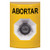 SS2203AB-ES STI Yellow No Cover Key-to-Activate Stopper Station with ABORT Label Spanish