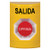 SS2204XT-ES STI Yellow No Cover Momentary Stopper Station with EXIT Label Spanish