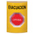 SS2208EV-ES STI Yellow No Cover Pneumatic (Illuminated) Stopper Station with EVACUATION Label Spanish