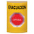 SS2209EV-ES STI Yellow No Cover Turn-to-Reset (Illuminated) Stopper Station with EVACUATION Label Spanish