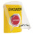 SS2224EV-ES STI Yellow Indoor Only Flush or Surface Momentary Stopper Station with EVACUATION Label Spanish