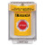 SS2231EM-ES STI Yellow Indoor/Outdoor Flush Turn-to-Reset Stopper Station with EMERGENCY Label Spanish