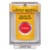 SS2235EX-ES STI Yellow Indoor/Outdoor Flush Momentary (Illuminated) Stopper Station with EMERGENCY EXIT Label Spanish