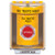 SS2274ZA-ES STI Yellow Indoor/Outdoor Surface Momentary Stopper Station with Non-Returnable Custom Text Label Spanish