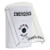 SS2320EM-ES STI White Indoor Only Flush or Surface Key-to-Reset Stopper Station with EMERGENCY Label Spanish