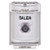 SS2333XT-ES STI White Indoor/Outdoor Flush Key-to-Activate Stopper Station with EXIT Label Spanish