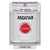 SS2334AB-ES STI White Indoor/Outdoor Flush Momentary Stopper Station with ABORT Label Spanish