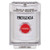 SS2334EM-ES STI White Indoor/Outdoor Flush Momentary Stopper Station with EMERGENCY Label Spanish