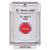 SS2335ZA-ES STI White Indoor/Outdoor Flush Momentary (Illuminated) Stopper Station with Non-Returnable Custom Text Label Spanish